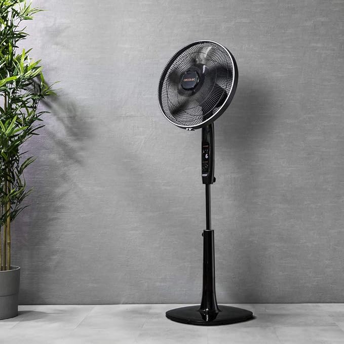 Cecotec Staande ventilator EnergySilence 510. 40 W, 5 messen met een diameter van 40 cm, oscillerend, 3 snelheden, in hoogte verstelbaar 115-135 cm, koperen motor, zwart ontwerp Cecotec Staande ventilator EnergySilence 510. 40 W, 5 messen met een diameter van 40 cm, oscillerend, 3 snelheden, in hoogte verstelbaar 115-135 cm, koperen motor, zwart ontwerp