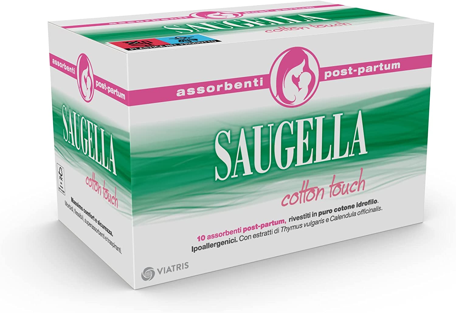 12726-01.jpg Тампони с мащерка и невен Saugella Cotton - Image 1