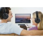 Безжични стерео DUO телевизионни слушалки – черни Metronic 480182 - Image 3