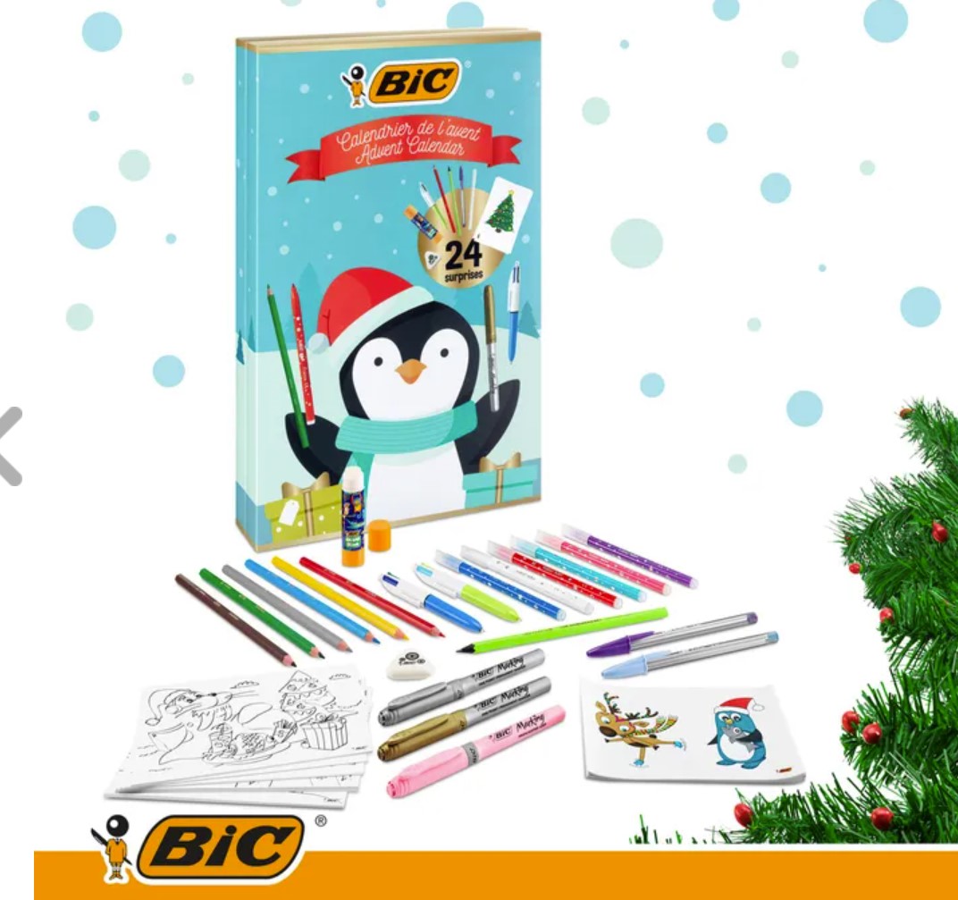 14714-01.jpg Адвент календар Bic комплект за писане и оцветяване - Image 1
