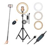 Пръстеновидна лампа със стойка за телефон Ring light