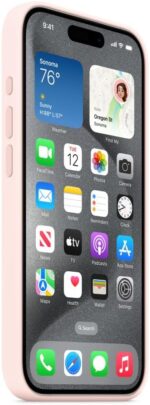 Предпазен калъф Apple Silicone Case with MagSafe за iPhone 15 Pro Max, Light Pink - Image 3