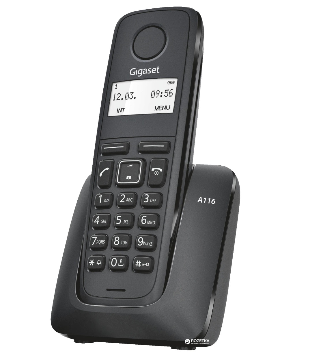 17260-01.jpg Безжичен телефон Gigaset DECT A116, черен - Image 1
