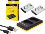 PATONA Двойно зарядно устройство 3 в1 за  Sony DSC-RX100 III/RX100 M4+2 батерии 1000 mAh и USB кабел