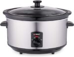 Alpina Slow Cooker - 3,5 литра - Керамичен вътрешен съд - 3 степени на топлина - Неръждаема стомана