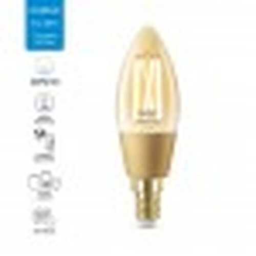 LED лампа WIZ Wi-Fi FILAMENT GOLD 4.9W C35 E14 370lm 2000K-5000K 15000h - Image 2