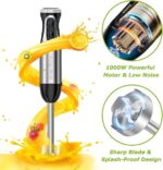 Ръчен блендер от неръждаема стомана Bonsenkitchen, стиков блендер 4 в 1 1000w - Image 2