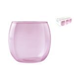 Комплект 6 стъклени чаши Bubbly, Розов, 460 мл