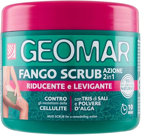 61hrjosseul._ac_sx569_.jpg GEOMAR | Mud Scrub, 2 в 1 действие, редуциране и изглаждане срещу целулитови петна, 95% естествен произход - Image 1
