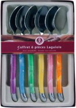 Комплект от 6 многоцветни чаени лъжички Laguiole Production