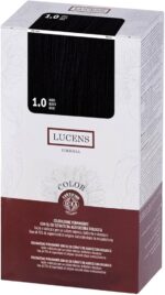 Lucens 1.0 Black - Комплект за перманентно боядисване на коса без амоняк с масла и екстракти от органично земеделие