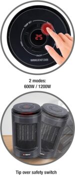 Преносим и компактен вентилаторен отоплител alpina 1200W - Image 3