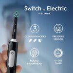 Комплект от електрическа четка за зъби Oral-B Pro 1 в черно и розово + комплект от 4 глави - Image 4