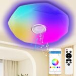 LED таванна лампа с димируема светлина и Bluetooth високоговорител CheDux 48W - Image 7