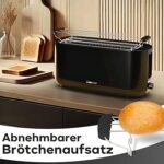 Тостер за 4 филии с решетка за затопляне на хлебни изделия Clatronic® TA 3802 - Image 4