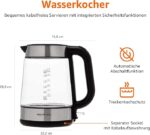 Електрическа кана Amazon Basics, стъклена, 1.7 л - Image 5