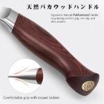 Нож от японска високовъглеродна стомана 10Cr15Mov Нож SHAN ZU Santoku 18 см - Image 5