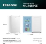 Вертикален фризер, Бял, 61 л Hisense MUZ4859E - Image 2