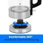 Кана ProfiCook PC-WKS 1229 от стъкло и неръждаема стомана с LED осветление - Image 2