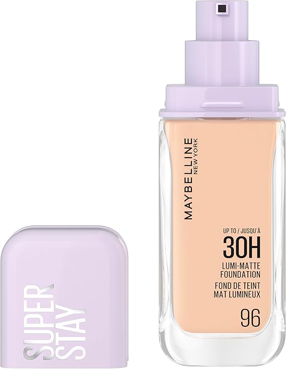 71zgymiqiwl._ac_sx569_.jpg Maybelline New York 30H Lumi Matte Фондьотен 096 - Image 1