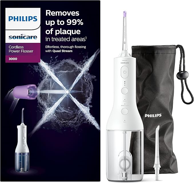 81b9sdj6upl._ac_sx679_.jpg Зъбен душ Philips Power Flosser 3000 Cordless HX3826/31 - Image 1