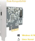 Разширителна карта ICY BOX USB 3.2 PCIe с USB-C 3.2 Gen 2x2 порт (20 Gbps), съвместима с Windows, номер на част IB-PCI1901-C32 - Image 2