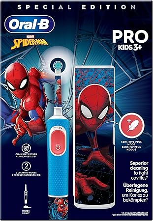 81ms4a-oyhl._ac_sy450_.jpg Електрическа четка за зъби Spiderman Oral-B Pro Kids - Image 1