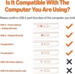Кабел Amazon Basics USB-C към двупосочен DisplayPort, 3 фута, черен - Image 2