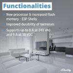 Реле за интелигентно превключване на WiFi и Bluetooth, 1 канал, 8A Shelly 1 Mini Gen3 - Image 4