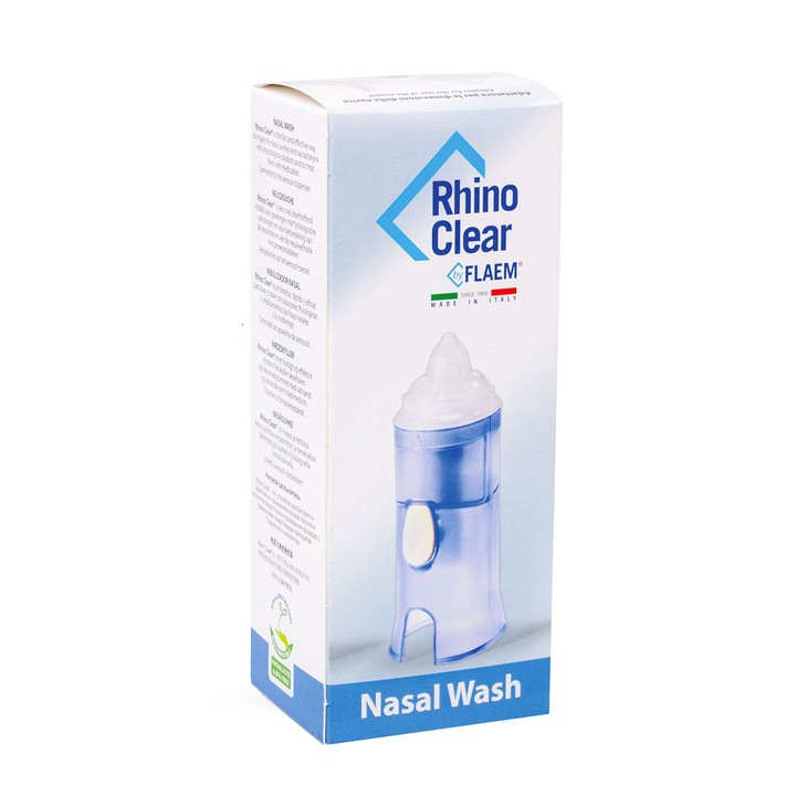 res_9e531bca83e243815485c6c67a66752f.jpg Назален иригатор FLAEM Rhino Clear съвместим с инхалатори с компресор - Image 1