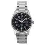 Мъжки часовник Seiko 5 Automatic с черен циферблат и неръждаема стомана SNZG13K1 - Image 6