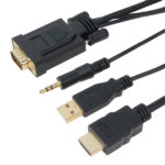 Кабел VCOM HDMI към VGA и 3.5 мм жак и USB - CG598A-1.8m