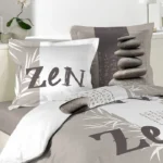 Плик за завивка 240x220 + 2 калъфки за възглавници, модел Дзен камъчета, памук с 42 нишки - Image 3