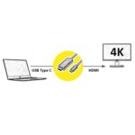 Cable USB Type C - HDMI, M/M, 2m - Image 2