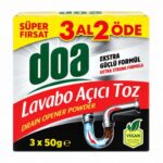 Прах за отпушване на канали DOA Lavabo Açıcı Toz – 3 x 50 г